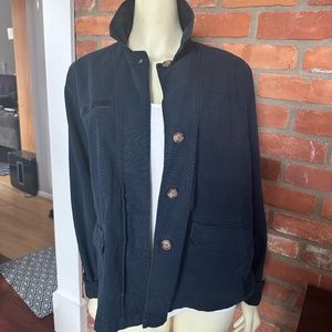 Abercrombie & Fitch Ladies Navy Blue Cotton Jacket ~ Large